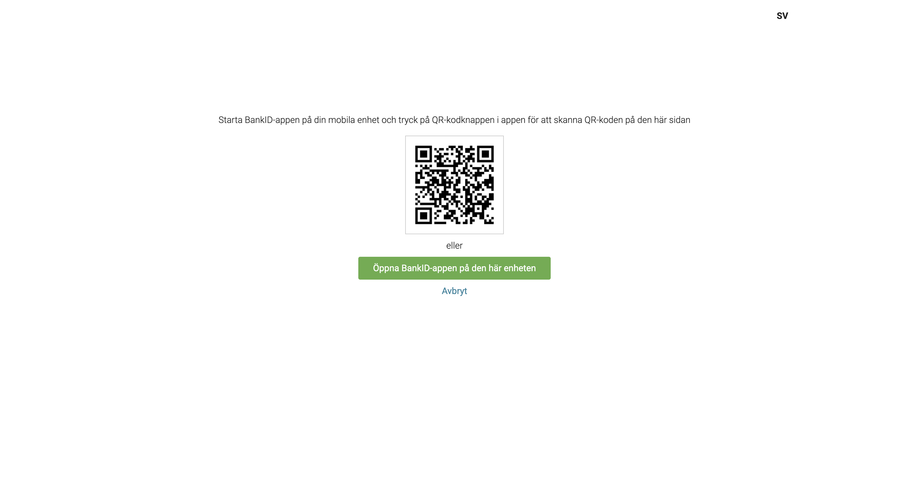 Authentication to Handelsbanken, step 2