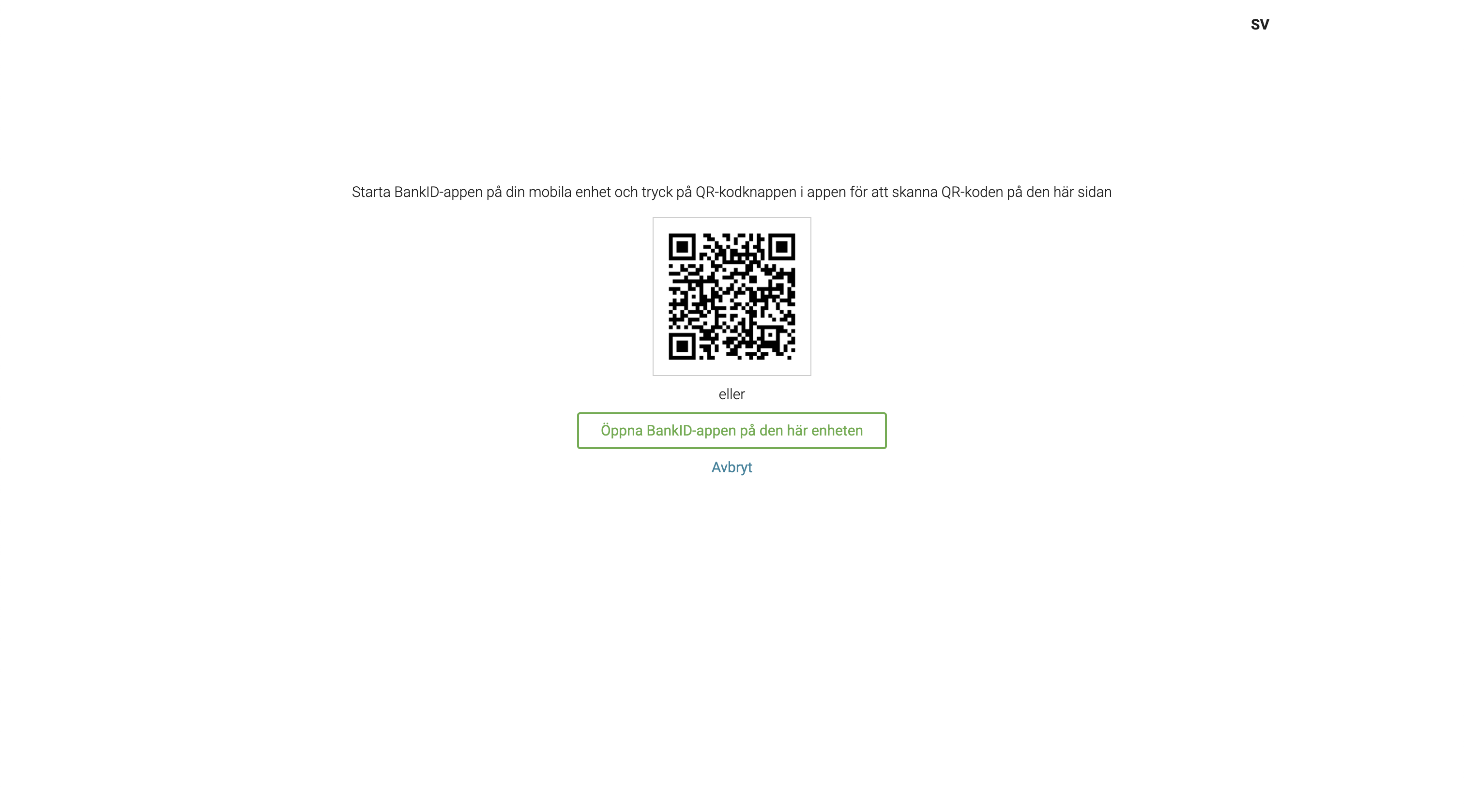 Authentication to Handelsbanken, step 2