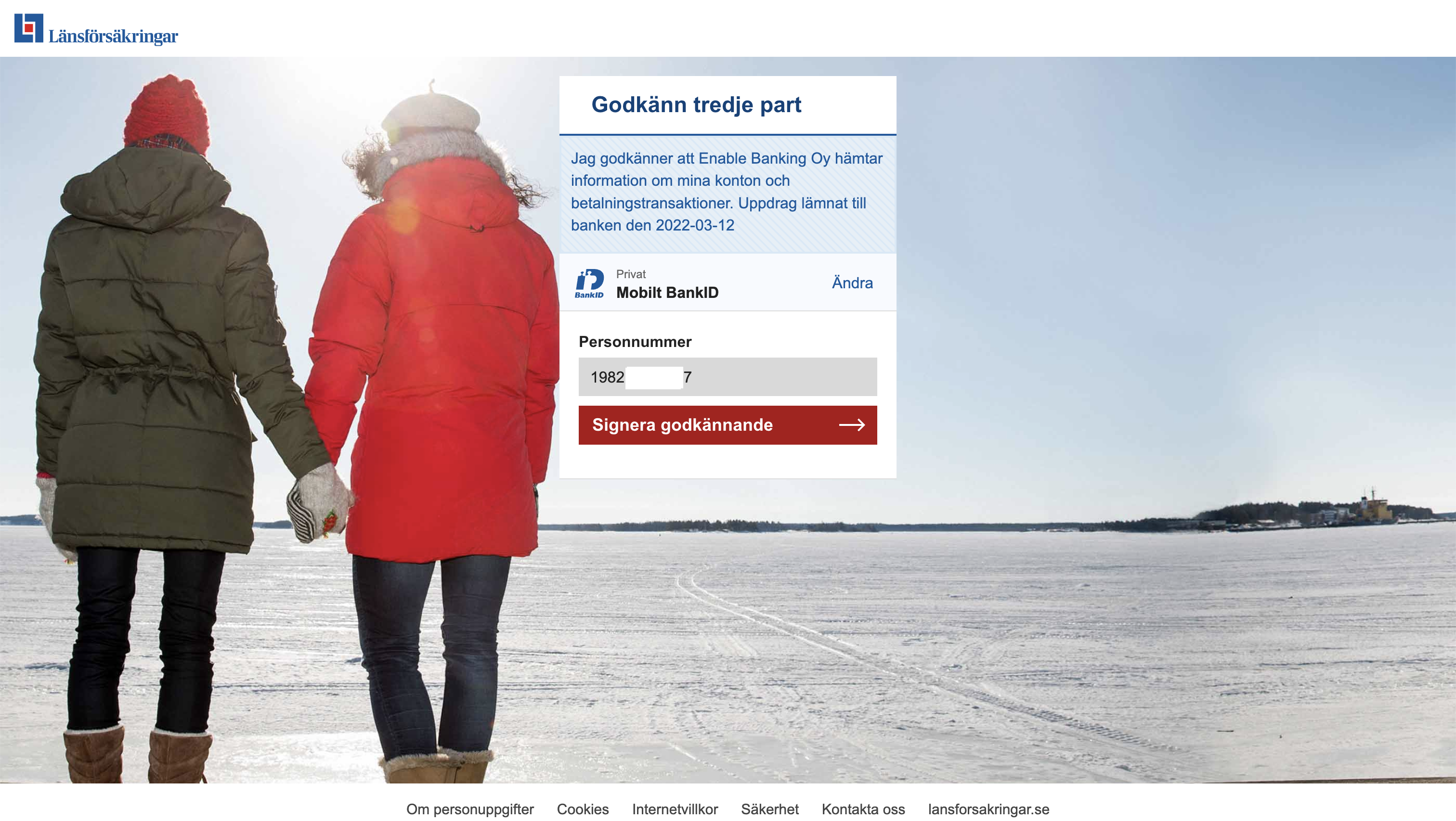 Länsförsäkringar Bank personal Mobile BankID